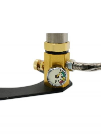 Насос высокого давления для PCP винтовки пневматики Эконом (серебристый, с манометром, 4500psi)-2