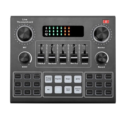 Фото: Внешняя Bluetooth звуковая карта Bom V9 (Микшерный пульт)-1 Внешняя Bluetooth звуковая карта Bom V9 (Микшерный пульт)-1